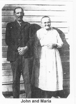 Black and White photo of John and Mary (Johann and Maria) Stahlecker